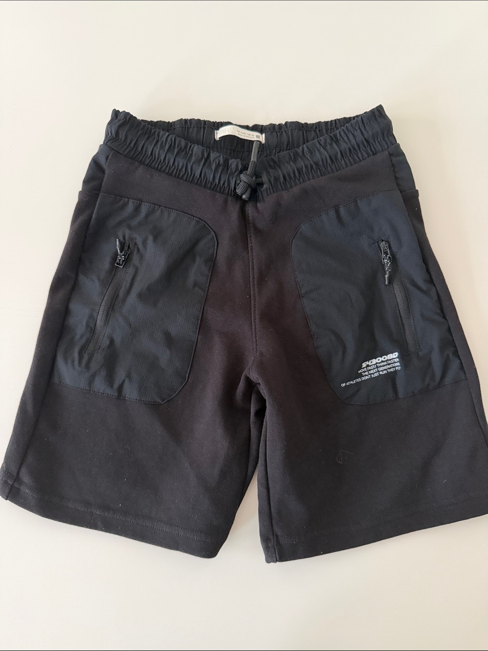 Zara Black Panel Pocket Athletic Shorts